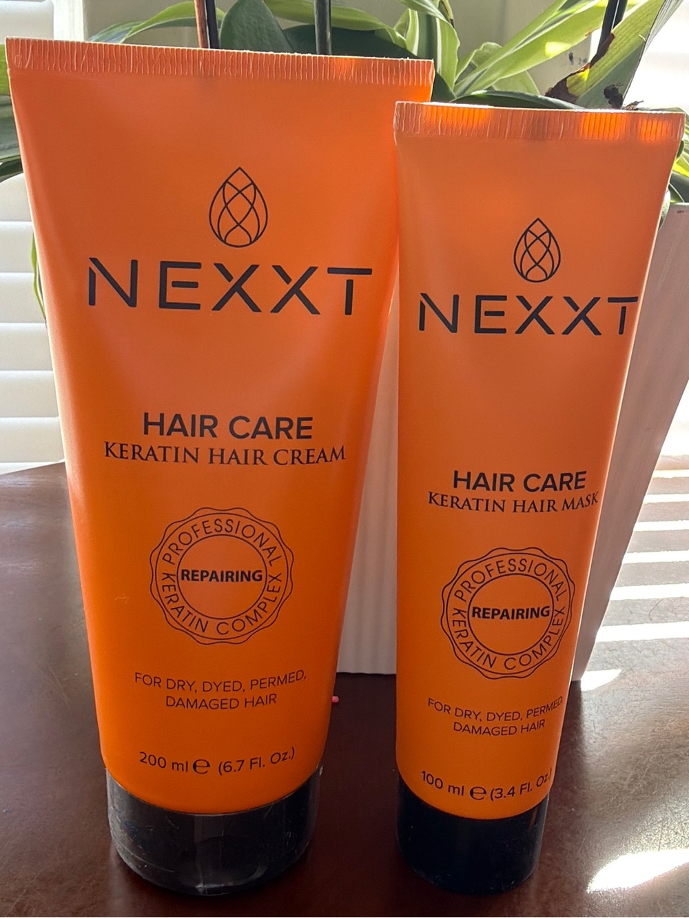 BUNDLE of 2,Nexx Bright Orange Keratin Hair Cream & Mask Duo